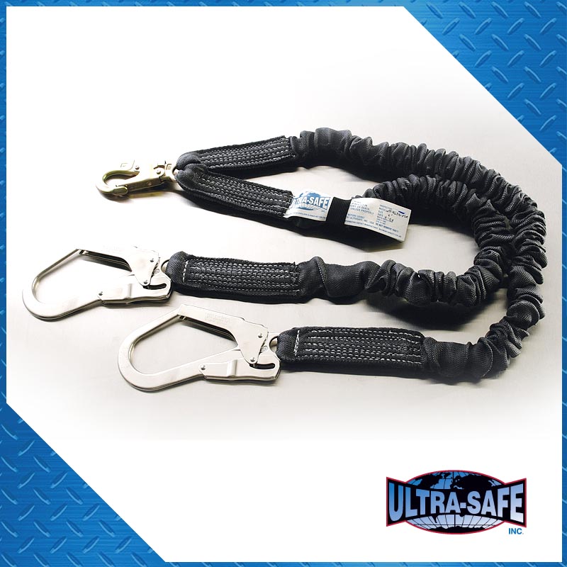 1 1/4 x 6' Ultra-Tube two shock absorbing Y Lanyard w/large Rebar